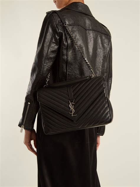 ysl college quilted large bag